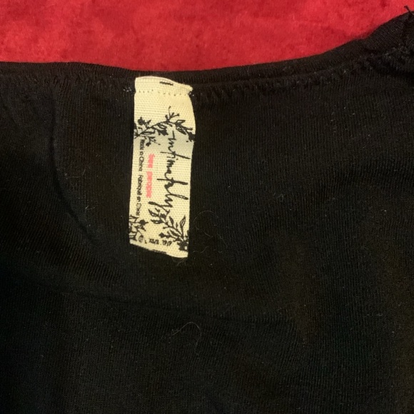 Free Peoplel NWT Black Cotton Thong Bodysuit Size XXS - Picture 2 of 6